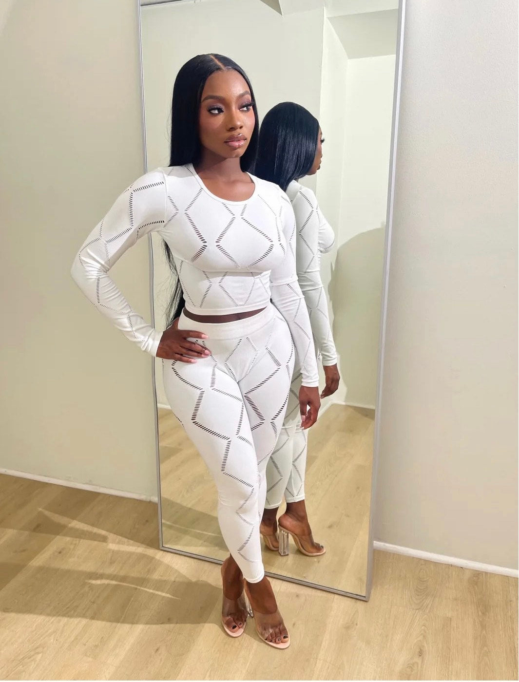 All White Pant Set