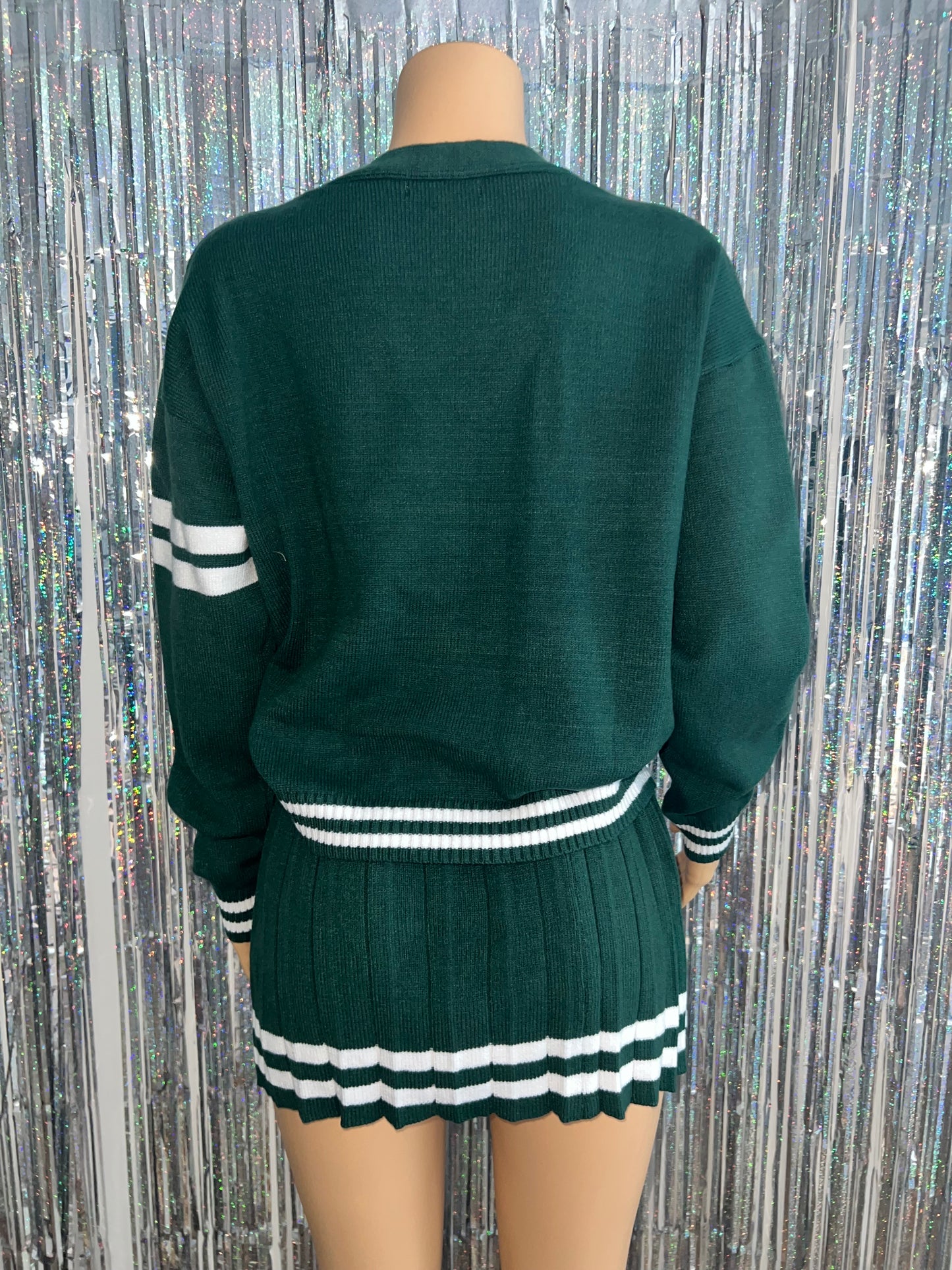 Sweater Skirt Set - Green